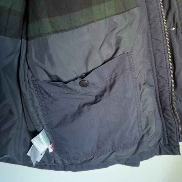 J Crew Jacket Coat Mens Small Highland Rip Stop Barn Navy Blue Ripstop Corduroy - Picture 3 of 8